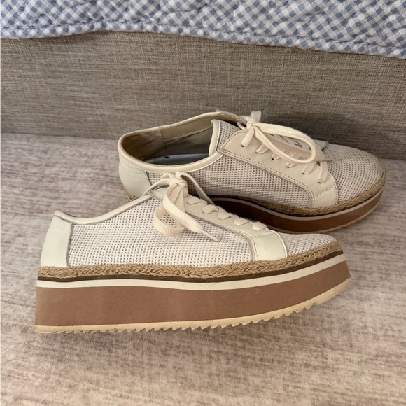 Dolce Vita Shoes - Dolce Vita Cream and Tan Platform Sneakers